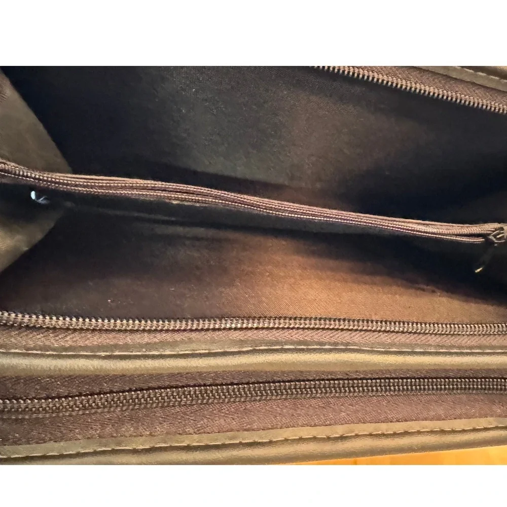 PlanAhead Black Zippered 3 Ring Binder Organizer Planner 8x10 Faux Leather